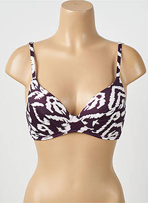 Haut de maillot de bain stretch haut soutien-gorge balconnet violet WATERCULT femme
