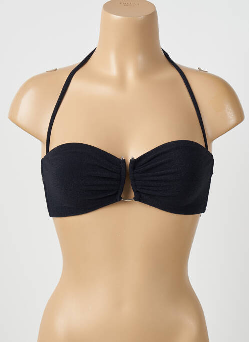 Haut de maillot de bain stretch haut soutien-gorge emboitant noir PAIN DE SUCRE femme