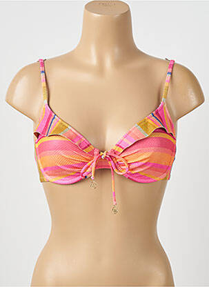 Haut de maillot de bain stretch haut soutien-gorge emboitant rose WATERCULT femme