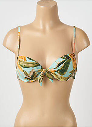 Haut de maillot de bain stretch haut soutien-gorge moulé bleu WATERCULT femme