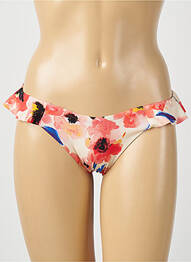 Bas de maillot de bain imprimé fantaisie culotte beige WATERCULT femme