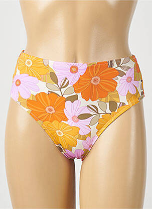 Bas de maillot de bain imprimé fleurs culotte beige WATERCULT femme