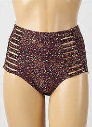 Bas de maillot de bain stretch culotte marron WATERCULT femme
