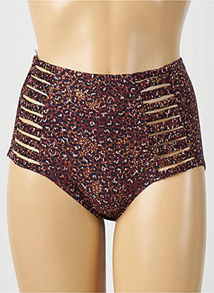 Bas de maillot de bain stretch culotte marron WATERCULT femme