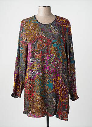Robe courte manches longues manches longues gris CISO femme