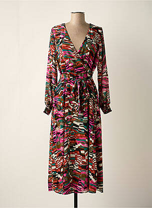 Robe longue manches longues manches longues rose VERO MODA femme