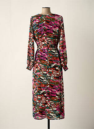 Robe longue manches longues manches longues rose VERO MODA femme