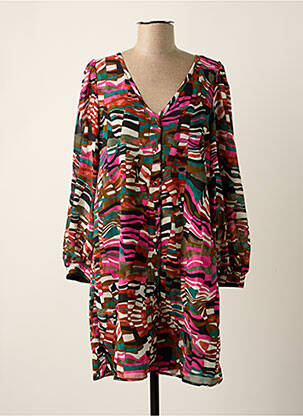 Robe courte manches longues manches longues rose VERO MODA femme