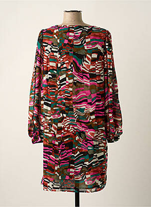 Robe courte coupe fluide manches longues rose VERO MODA femme
