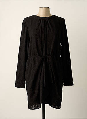 Robe courte manches longues manches longues noir SEE U SOON femme