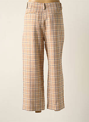 Pantalon 7/8 taille haute taille haute beige SEE U SOON femme