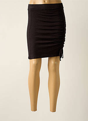 Jupe courte taille élastique noir PIECES femme