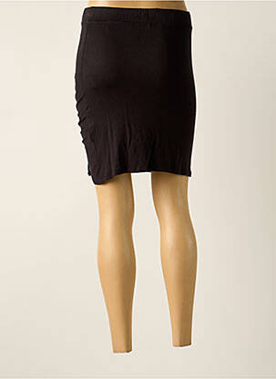 Jupe courte taille élastique noir PIECES femme
