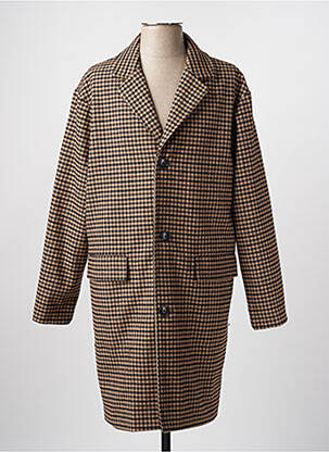 Manteau long coupe droite sans capuche marron JACK & JONES homme