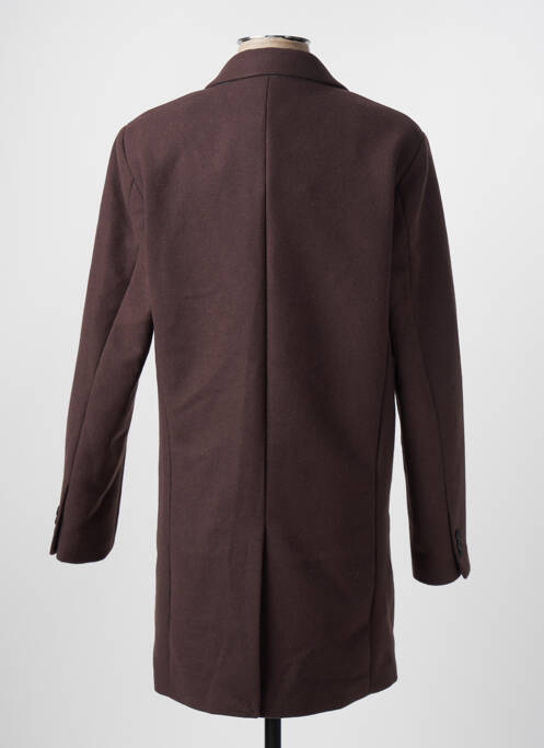 Manteau long poches sans capuche marron JACK & JONES homme