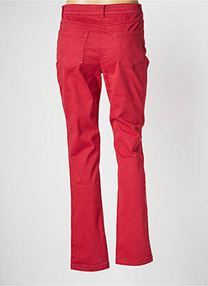Pantalon slim tissage popeline taille normale rouge ÉTYMOLOGIE femme