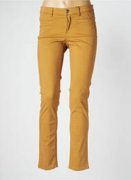 Pantalon slim tissage popeline taille normale jaune STARK femme