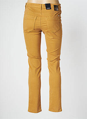Pantalon slim tissage popeline taille normale jaune STARK femme