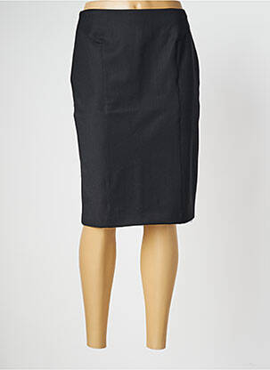 Jupe mi-longue taille à pinces noir ANNE KELLY femme