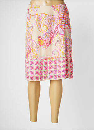 Jupe mi-longue taille à pinces rose BETTY BARCLAY femme
