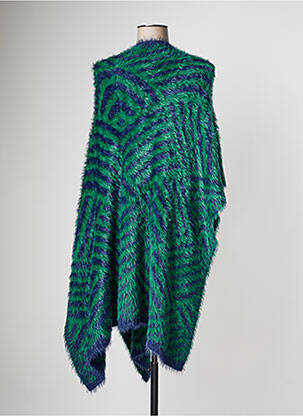 Poncho col v vert MARBLE femme