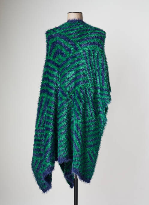 Poncho vert MARBLE pour femme
