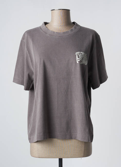 T-shirt gris TRENDSPLANT pour femme