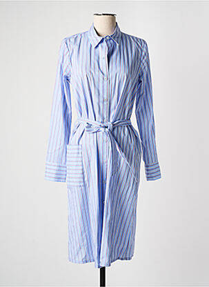 Robe mi-longue manches longues manches longues bleu COMPTOIR DES COTONNIERS femme