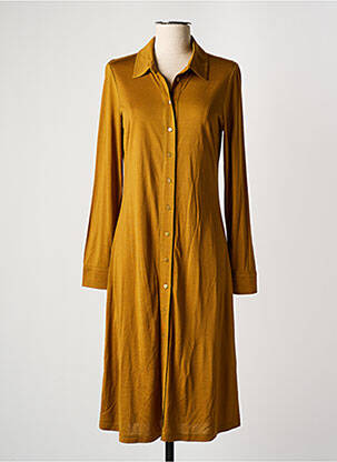 Robe mi-longue manches longues manches longues jaune COMPTOIR DES COTONNIERS femme