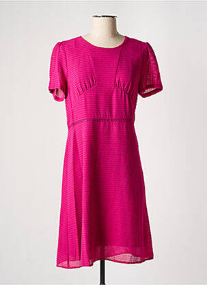 Robe mi-longue manches courtes manches courtes rose COMPTOIR DES COTONNIERS femme