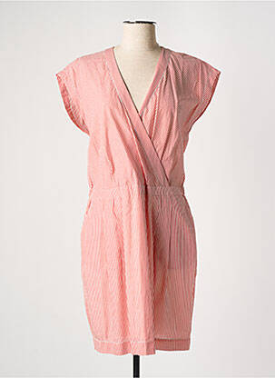 Robe courte manches courtes manches courtes rouge COMPTOIR DES COTONNIERS femme