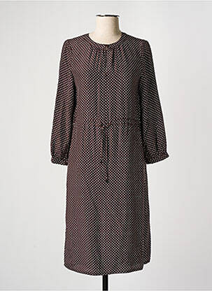 Robe mi-longue manches longues manches longues marron COMPTOIR DES COTONNIERS femme