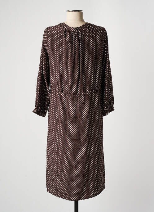Robe mi-longue marron COMPTOIR DES COTONNIERS pour femme