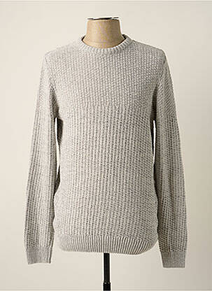 Pull stretch manches longues gris DEFACTO homme