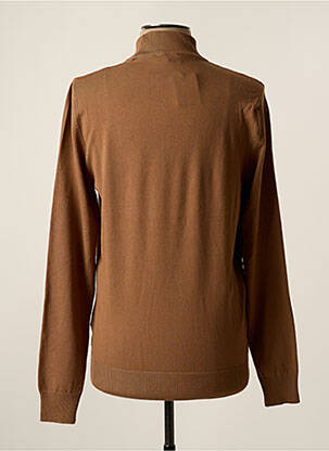 Pull stretch manches longues marron DEFACTO homme