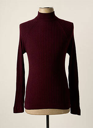 Pull stretch manches longues violet DEFACTO homme