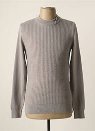 Pull stretch manches longues gris DEFACTO homme