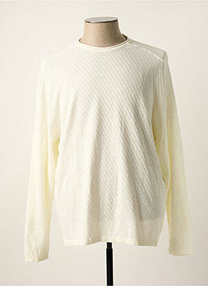 Pull maille souple et aérée manches longues beige DEFACTO homme
