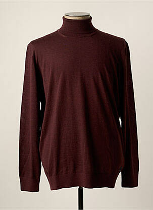 Pull col roulé rouge STATE OF ART pour homme