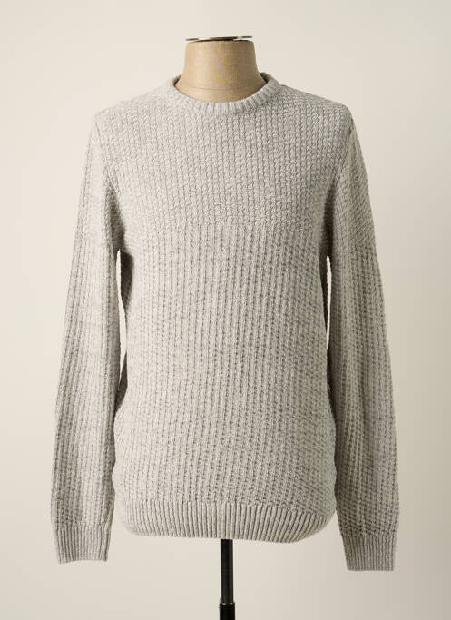 Pull stretch manches longues gris DEFACTO homme
