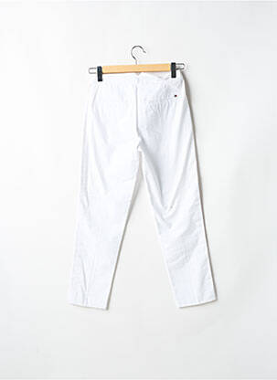 Pantalon chino broderie galons latéraux taille normale blanc TOMMY HILFIGER femme