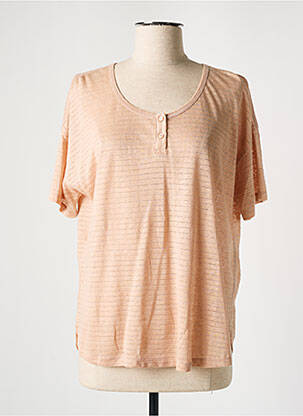 T-shirt stretch manches courtes rose COMPTOIR DES COTONNIERS femme