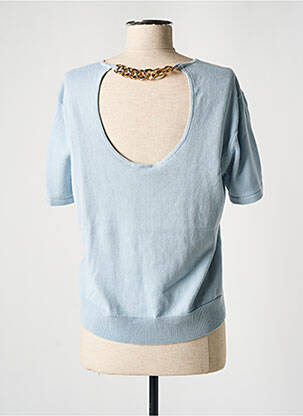 Pull stretch manches courtes bleu RODIER femme