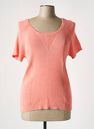 Pull stretch manches courtes orange COMPTOIR DES COTONNIERS femme
