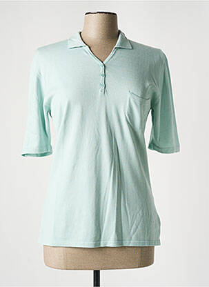 Pull coupe cintrée manches courtes vert MONTAGUT femme