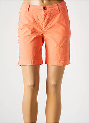 Short fermeture zippée sous rabat boutonné taille normale orange REIKO femme