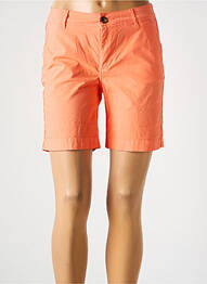 Short fermeture zippée sous rabat boutonné taille normale orange REIKO femme