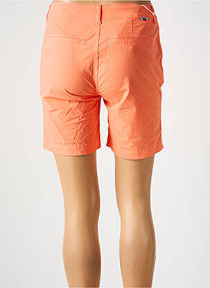 Short fermeture zippée sous rabat boutonné taille normale orange REIKO femme