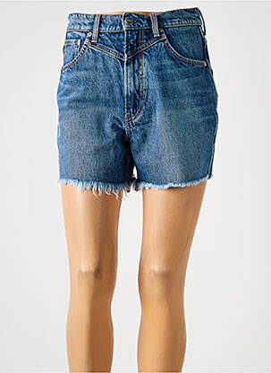 Short tissage denim taille haute bleu PEPE JEANS femme