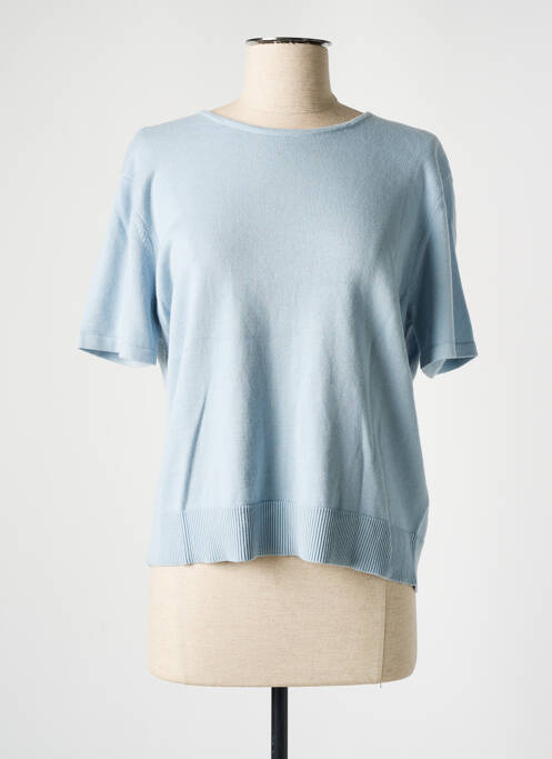 Pull stretch manches courtes bleu RODIER femme
